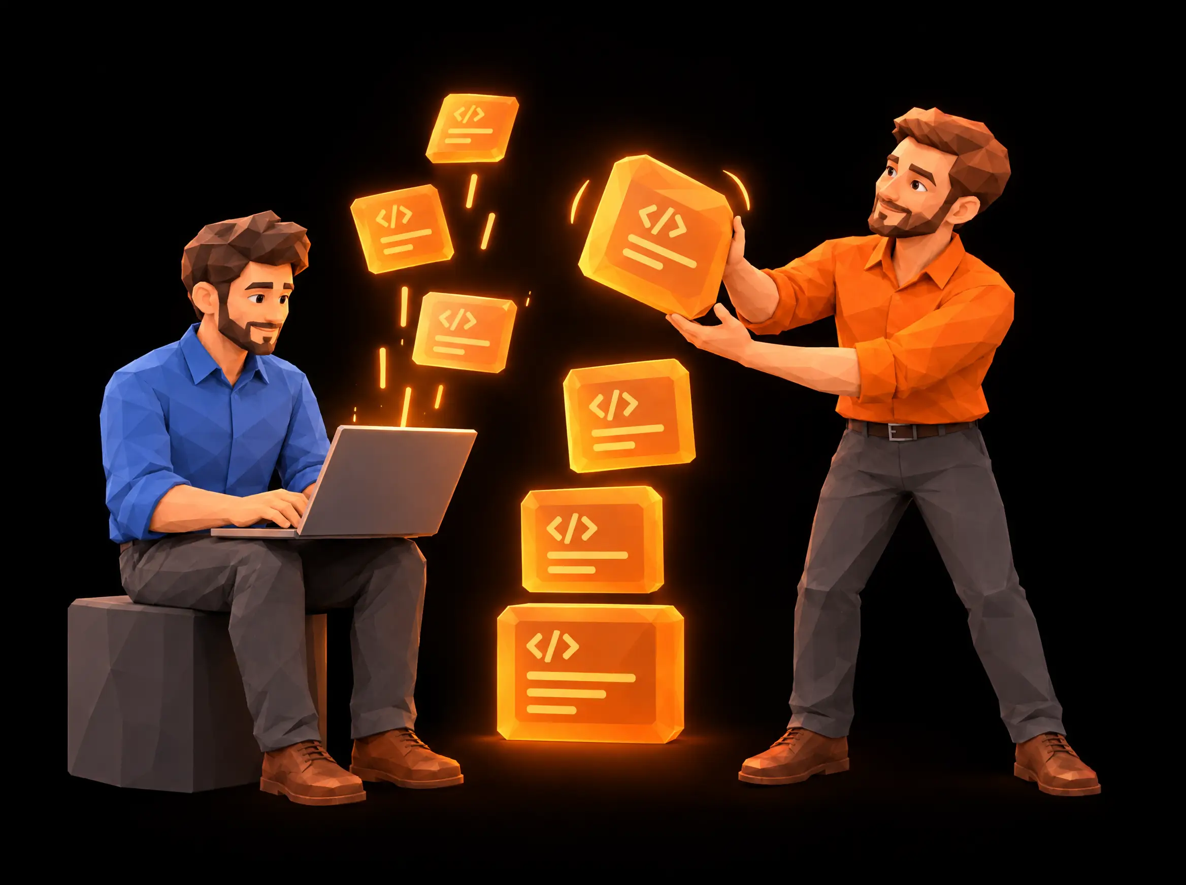 Illustratie: een app die met AI is gebouwd, met wat je wel en niet ziet
